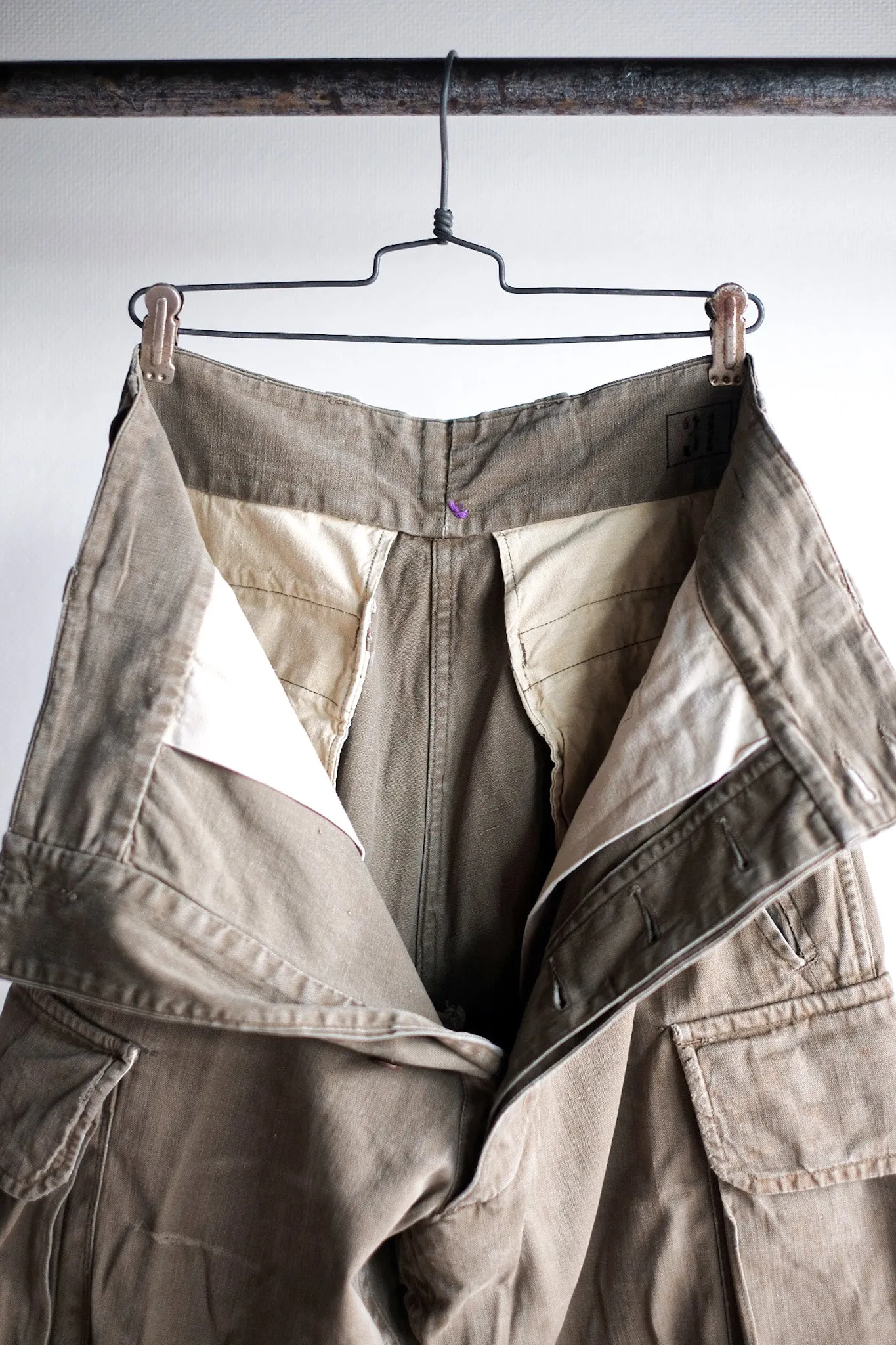 [~ 50's] French Army M47 Taille des pantalons de terrain.31