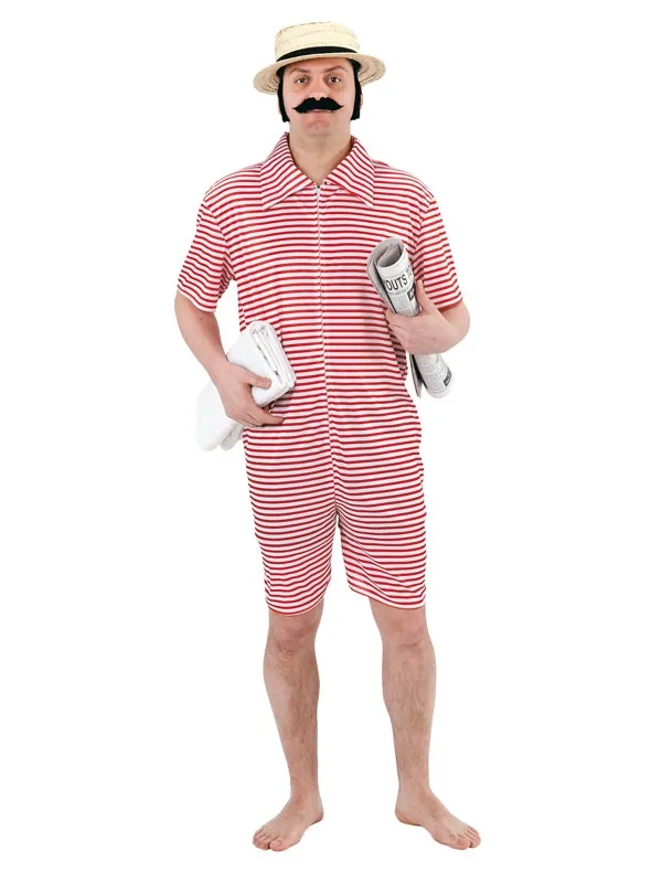 1920's Plongez dans l'élégance rétro : Costume de bain vintage pour homme