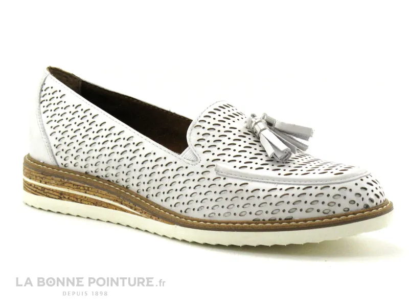 Achat chaussures Tamaris Femme Mocassin, vente Tamaris 1-24301-26 White struct - Mocassin blanc Femme