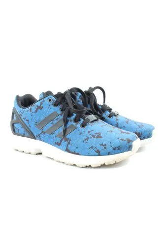 Adidas Basket à lacet noir-bleu imprimé allover style décontracté