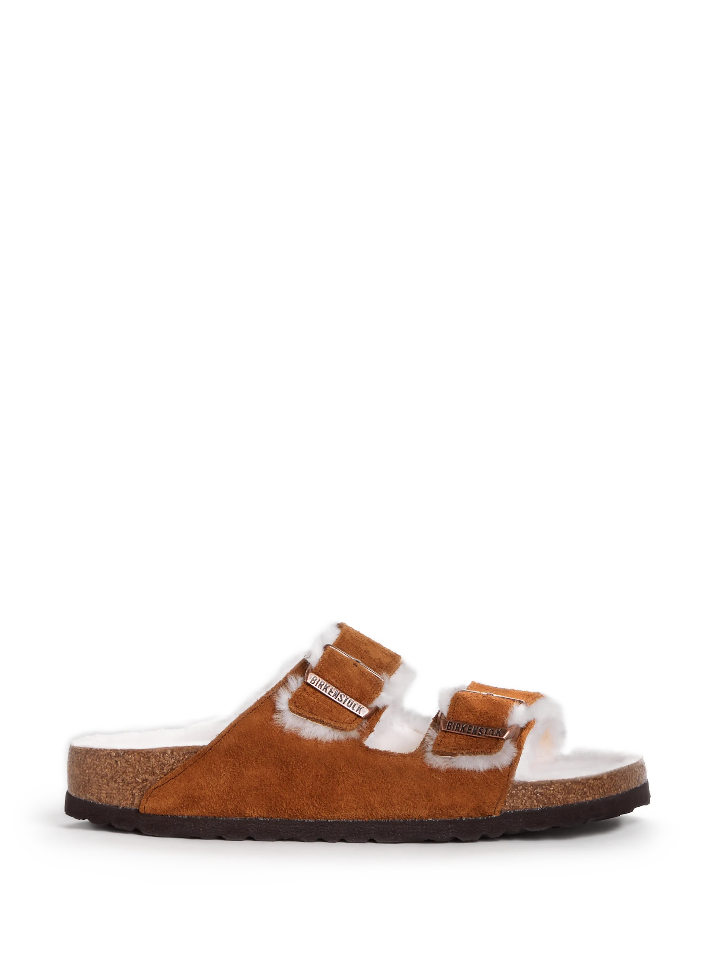 BIRKENSTOCK  Sandales fourrées Arizona - Marron