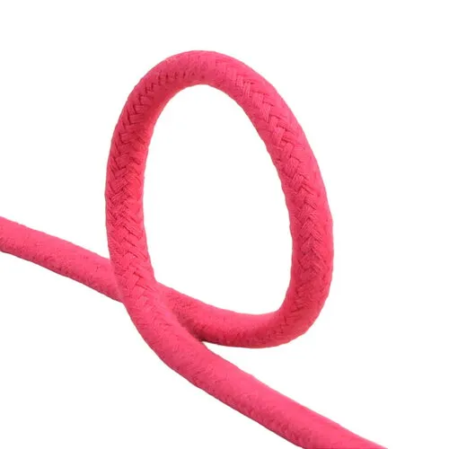 Bobine 15m cordon tressé 10mm fuchsia