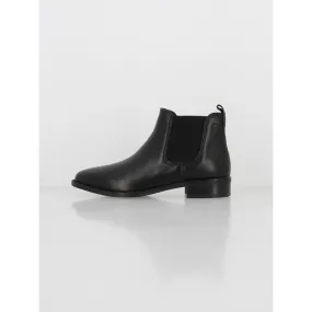 Boots cuir uni basique noir femme - Tamaris | wimod