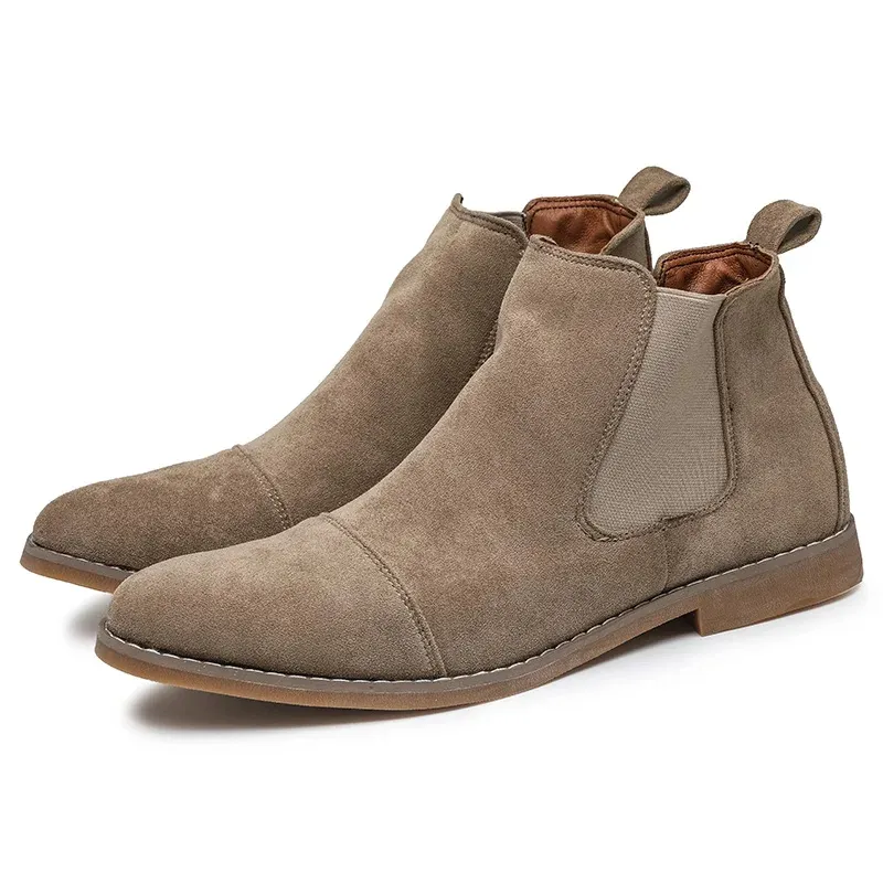 Bottes chukka de haute qualité pour hommes en daim, chaussures élégant