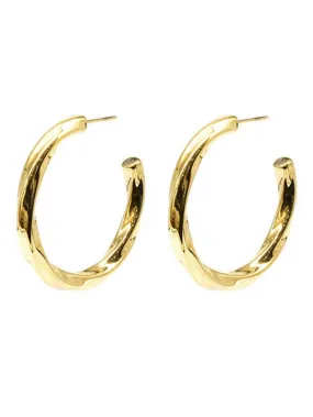 BOUCLE D OREILLE–Totie–ACIER DORE–5x40mm Zag Bijoux