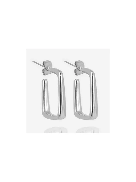 Boucle d'oreille–CREOLE–ACIER–16mm Zag bijoux