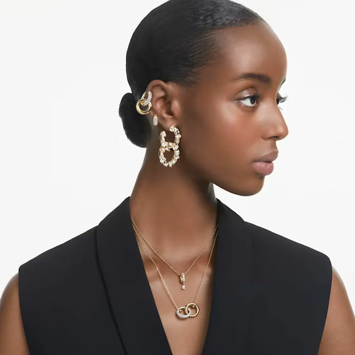 Boucles d'oreilles 5663263 PE WHI/GOS - Swarovski Dextera  | 3 Suisses
