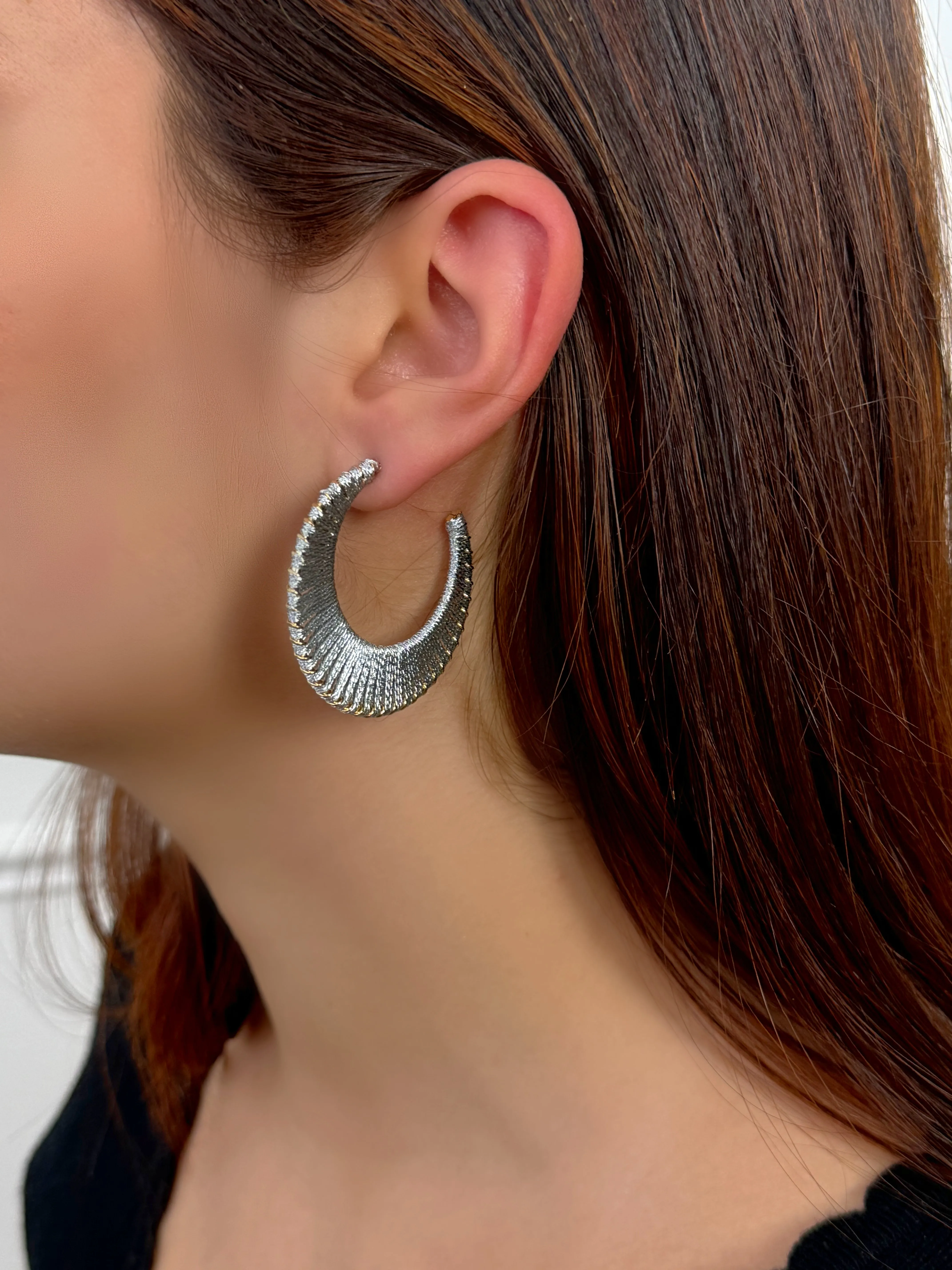 Boucles d'oreilles argentées : Besy