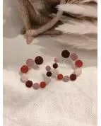 Boucles d'oreilles créoles émaillées Milë Mila