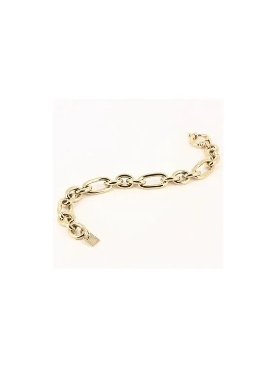 Bracelet–Mai 70–ACIER DORE–17cm Zag bijoux