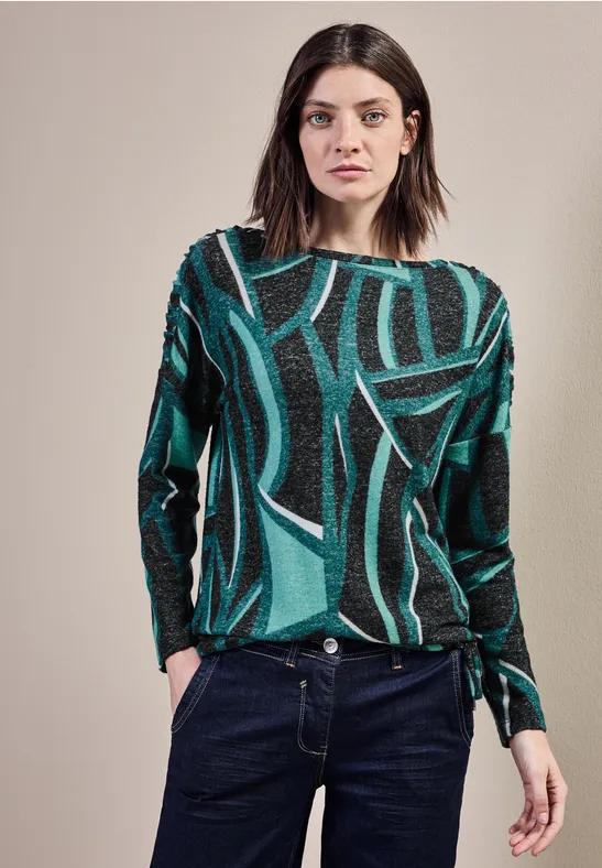 CECIL T-shirt imprimé à manches longues 