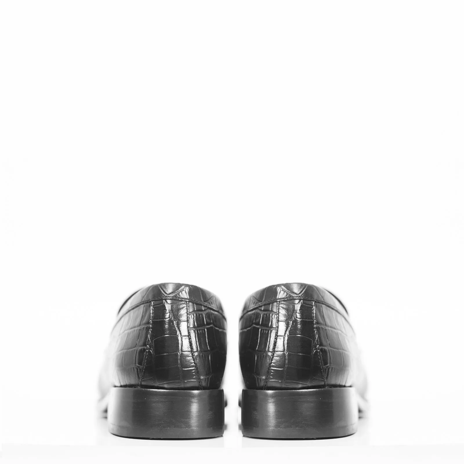 Chaussure Cuir Croco - Noir