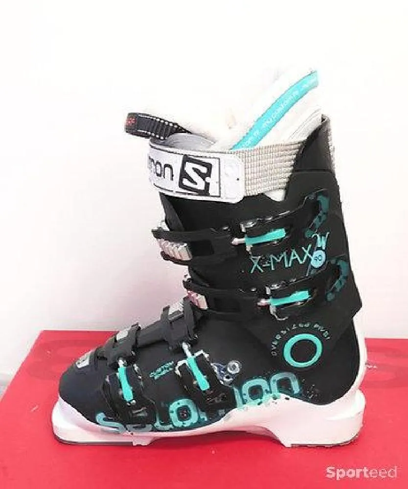 Chaussures de ski Salomon X-Max 90 W - Femme - T38,5 -Seconde main très bon état d'occasion Ajouté le : 05/01/2024