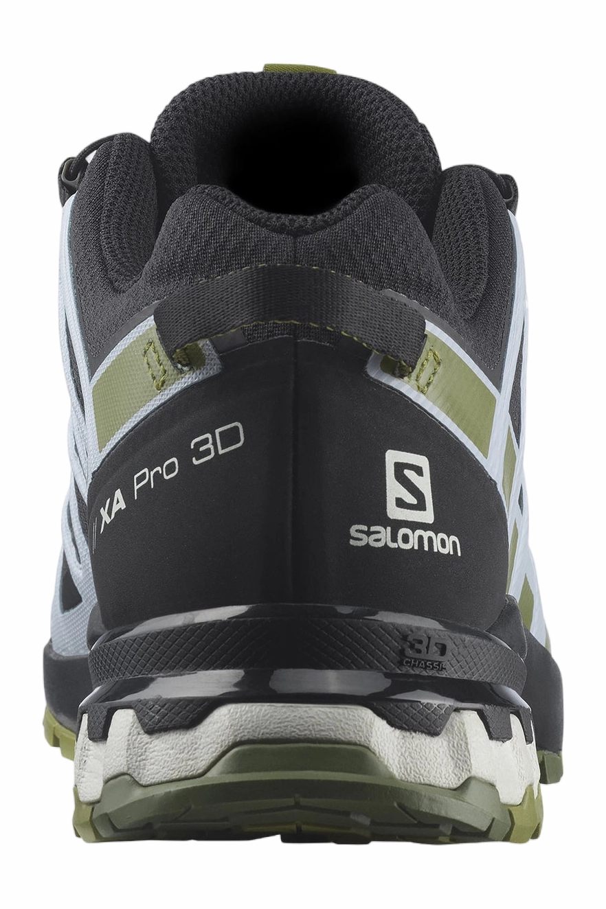 Chaussures de Trail Salomon Femme XA Pro 3D V8 GTX Black Green Moss Zen Bleu
