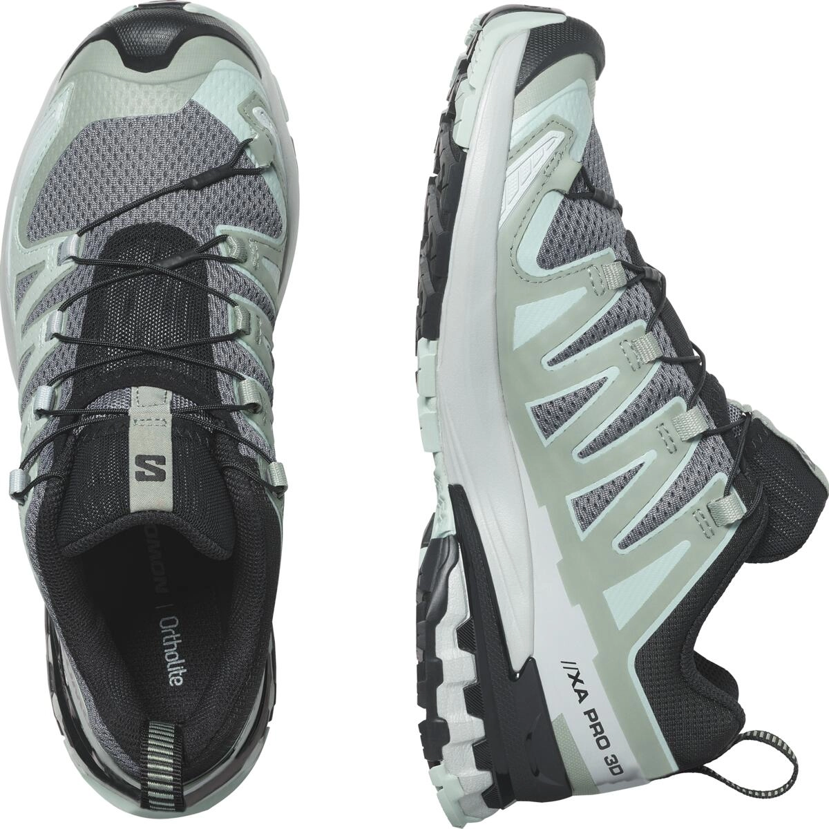 Chaussures de Trail Salomon Femme XA PRO 3D V9 Quiet Shade Lily Pad Blue Haze