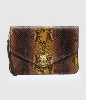 CLARIS VIROT Partager  Pochette Alicia Python Œil de Tigre  