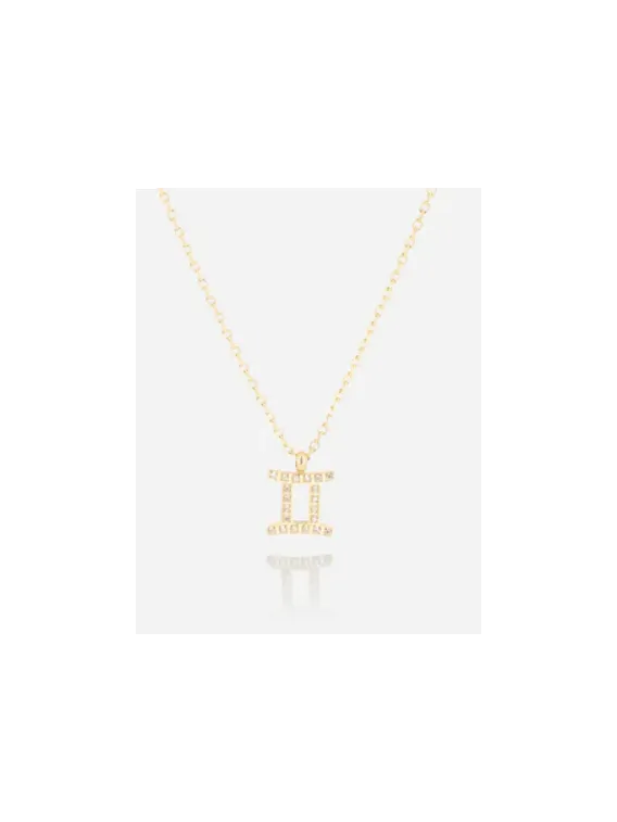 Collier acier doré Gemeaux Zag Bijoux
