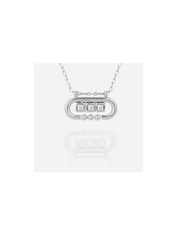 Collier–COURT–ACIER–zirconium–38+5cm p:7x16mm Zag bijoux