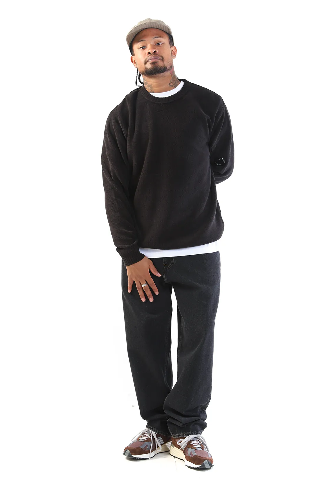 Cp company Cotton chenille crewneck Nightshade - GRADUATE STORE