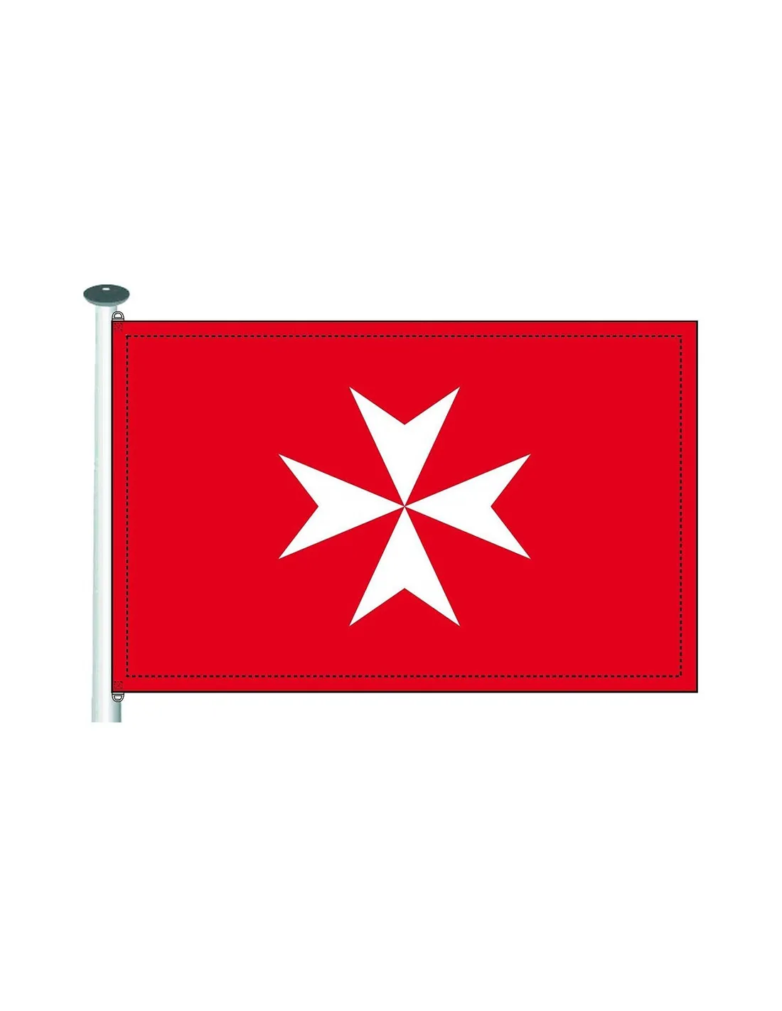 Drapeau des Templiers Ordre de Malte ⚔️ Boutique Épées