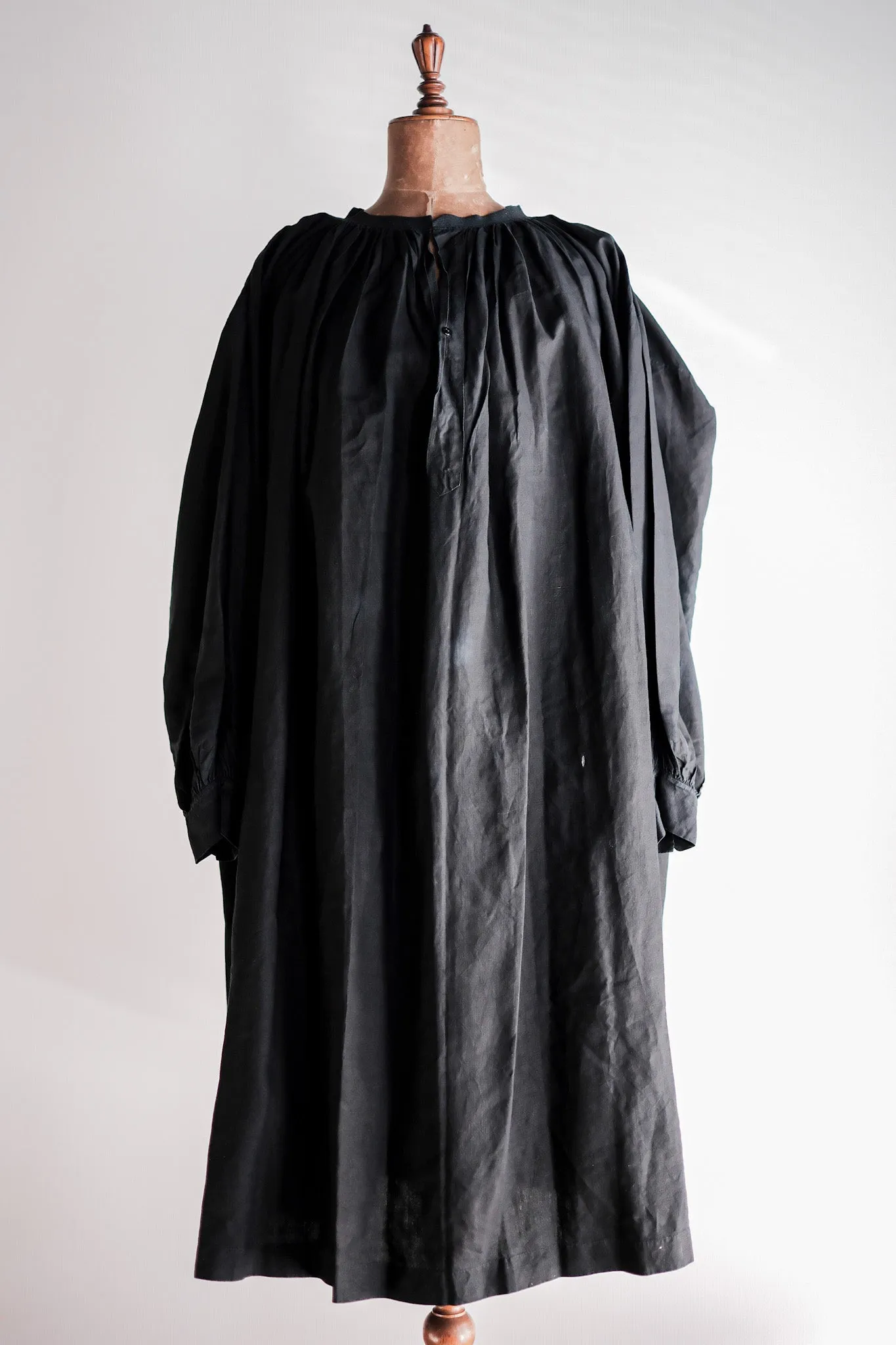 [Début 20e C] Smock en lin indigo antique français 