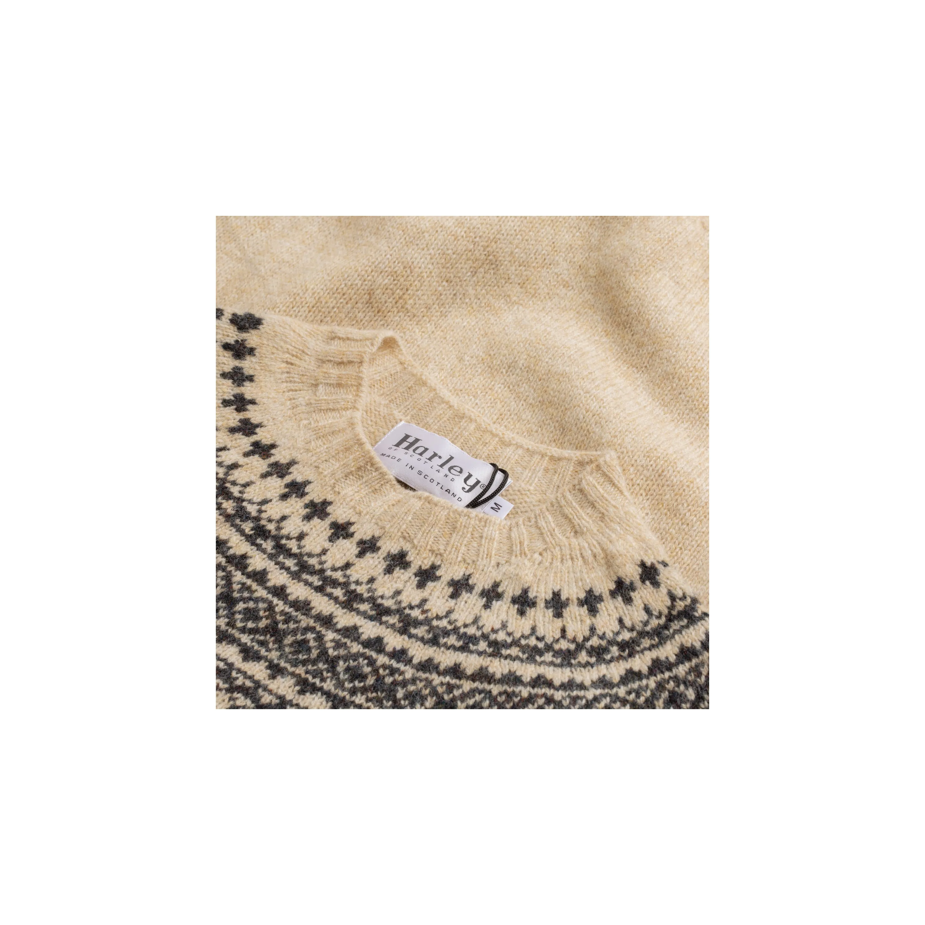 Fair Isle Crew Neck Tusk Smoulder
