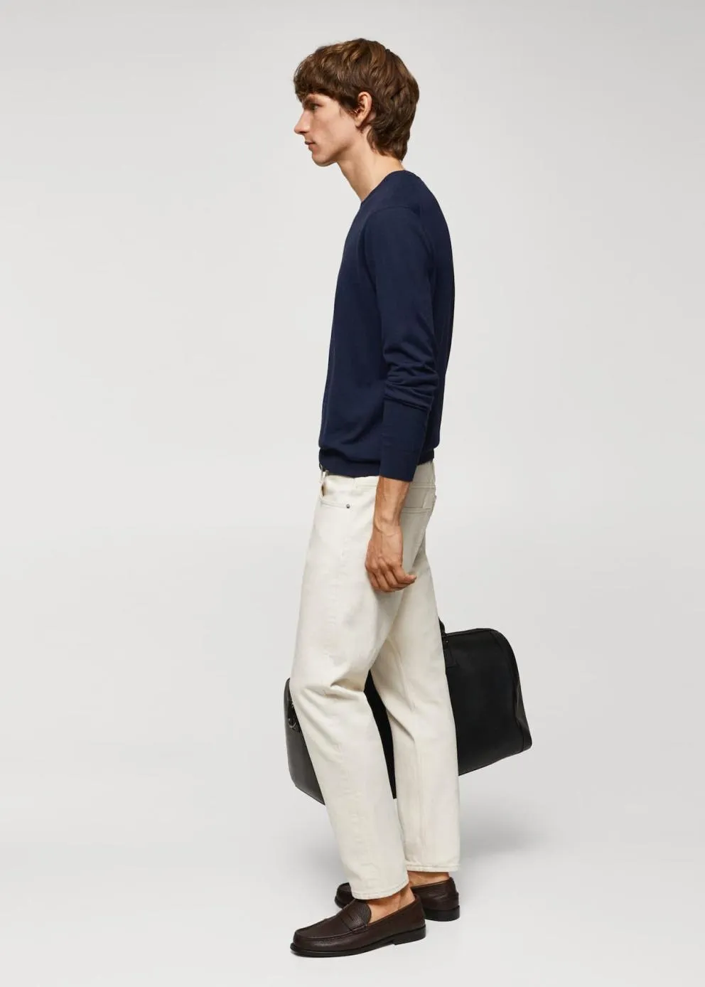 Gilets Et Pull-Overs | Homme MANGO Pull-over Fin Modal-soie Bleu Marine