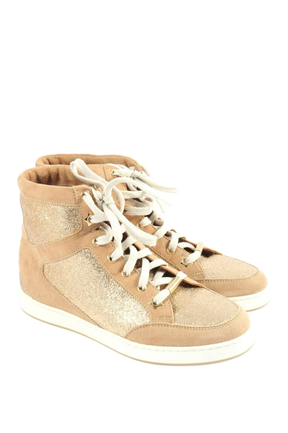 Jimmy Choo Basket à lacet rose chair style décontracté
