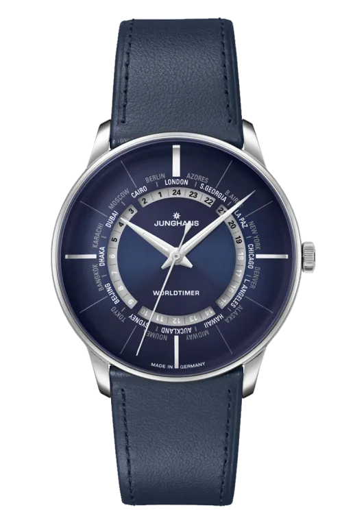 Junghans watch - Meister Worldtimer blue