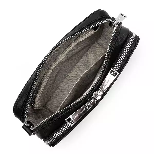 Lancaster - Petite sacoche Paris homme noire