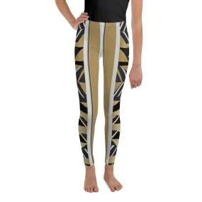 Legging Pour Ado Motif or, blanc et noir