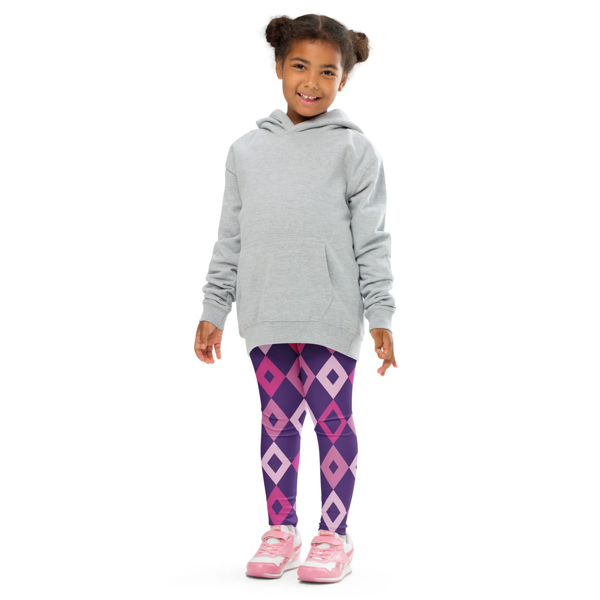 Legging Pour Enfant Violet losanges roses