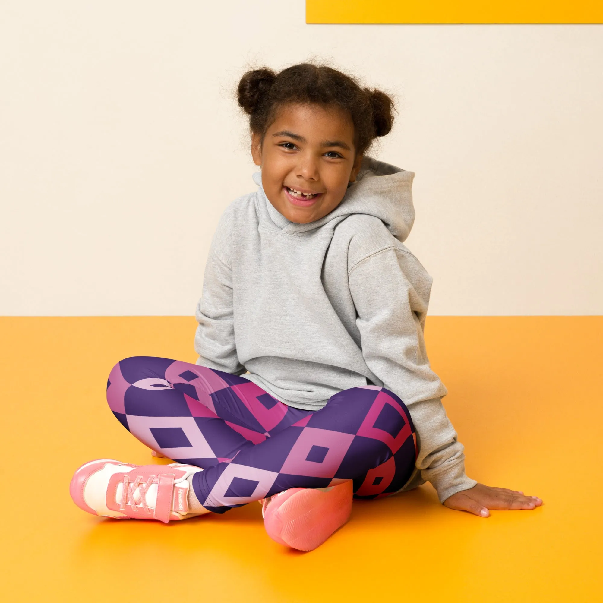 Legging Pour Enfant Violet losanges roses