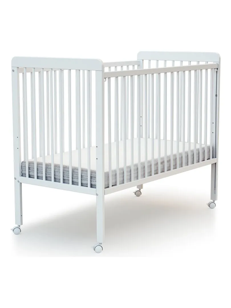 Lit bébé coulissant en bois ESSENTIEL - Blanc