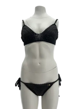 Maillot 2 Pièces en crochet noir