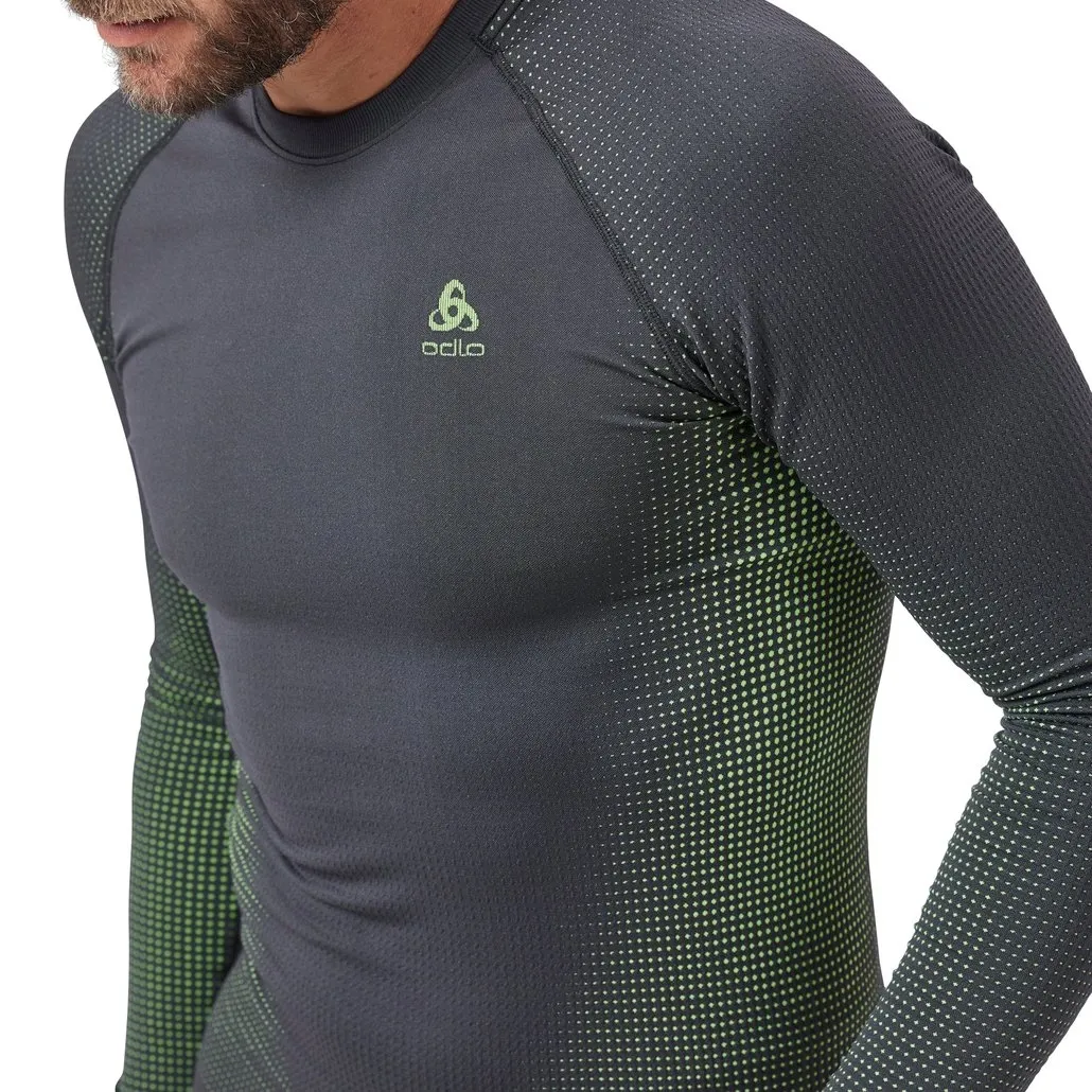 Maillot de Corps Odlo Men BL Top Crew Neck LS Performance Warm Eco Odlo Graphite Grey Lounge Lizard