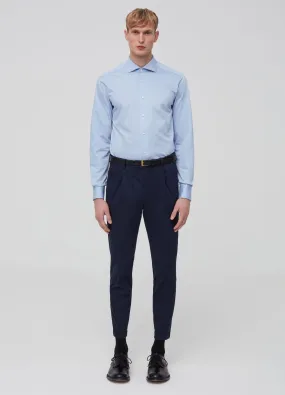 Pantalons Homme | Stretch cotton trousers with darts Bleu marine | OVS