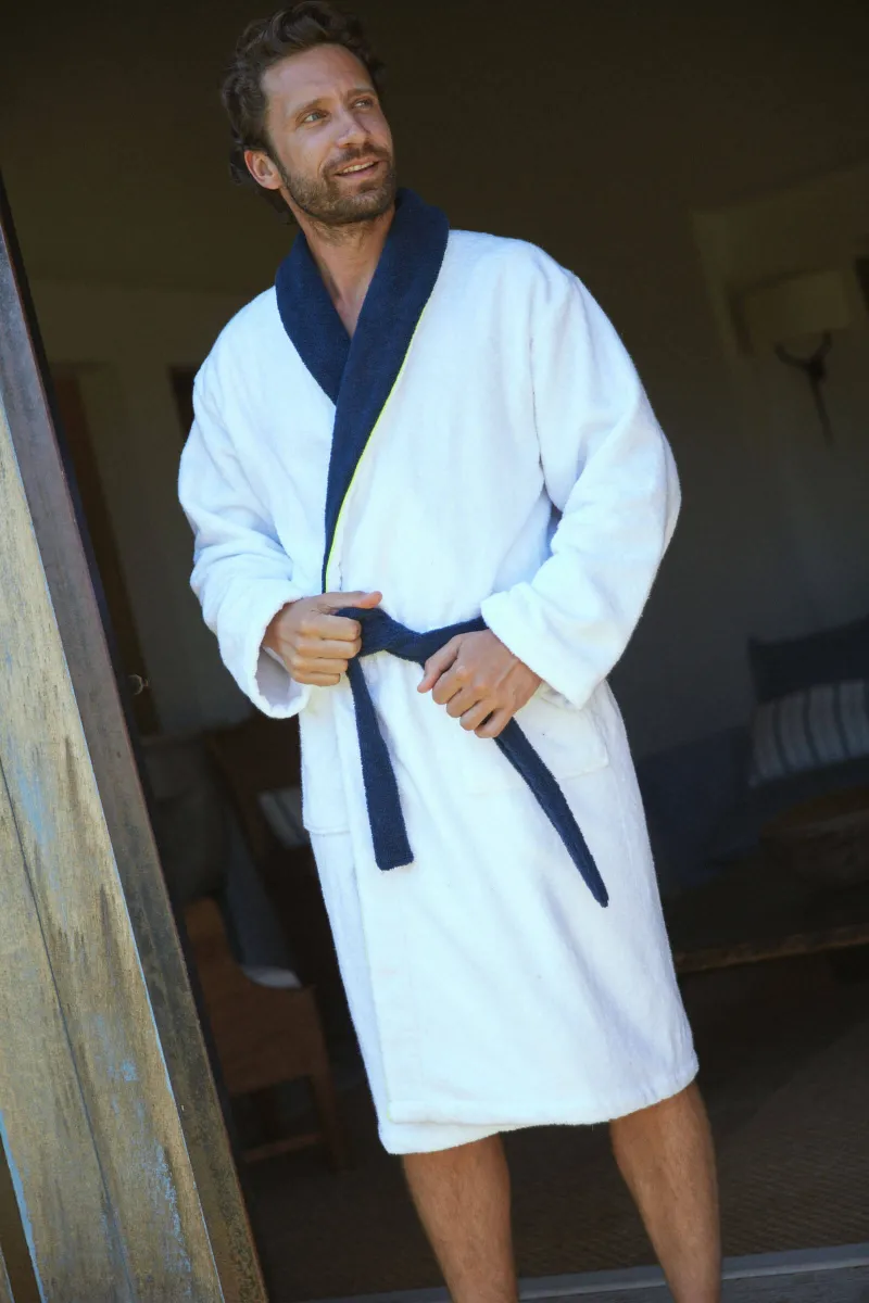 Peignoir Navy et Blanc pour Adulte | GILI'S