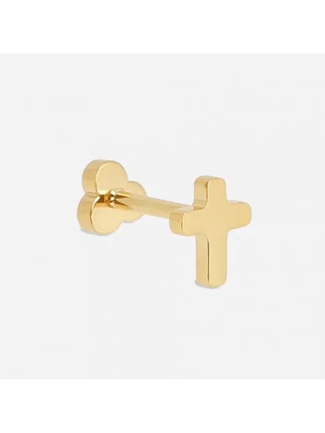 Piercing–ACIER DORE–D:5x6mm Zag bijoux