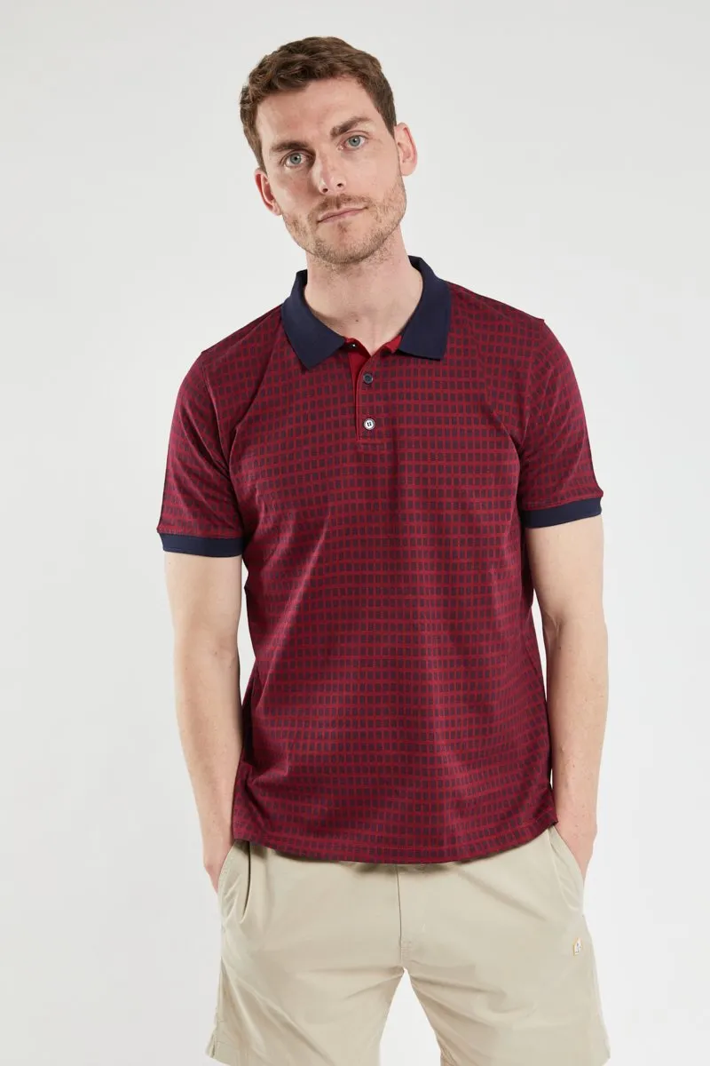 Polo micro-motifs Bérac - coton