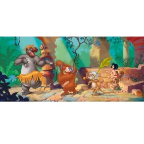 Poster géant Le Livre de la Jungle Disney - Marron - Vert - Papier - Rectangulaire - L202 x H90 cm