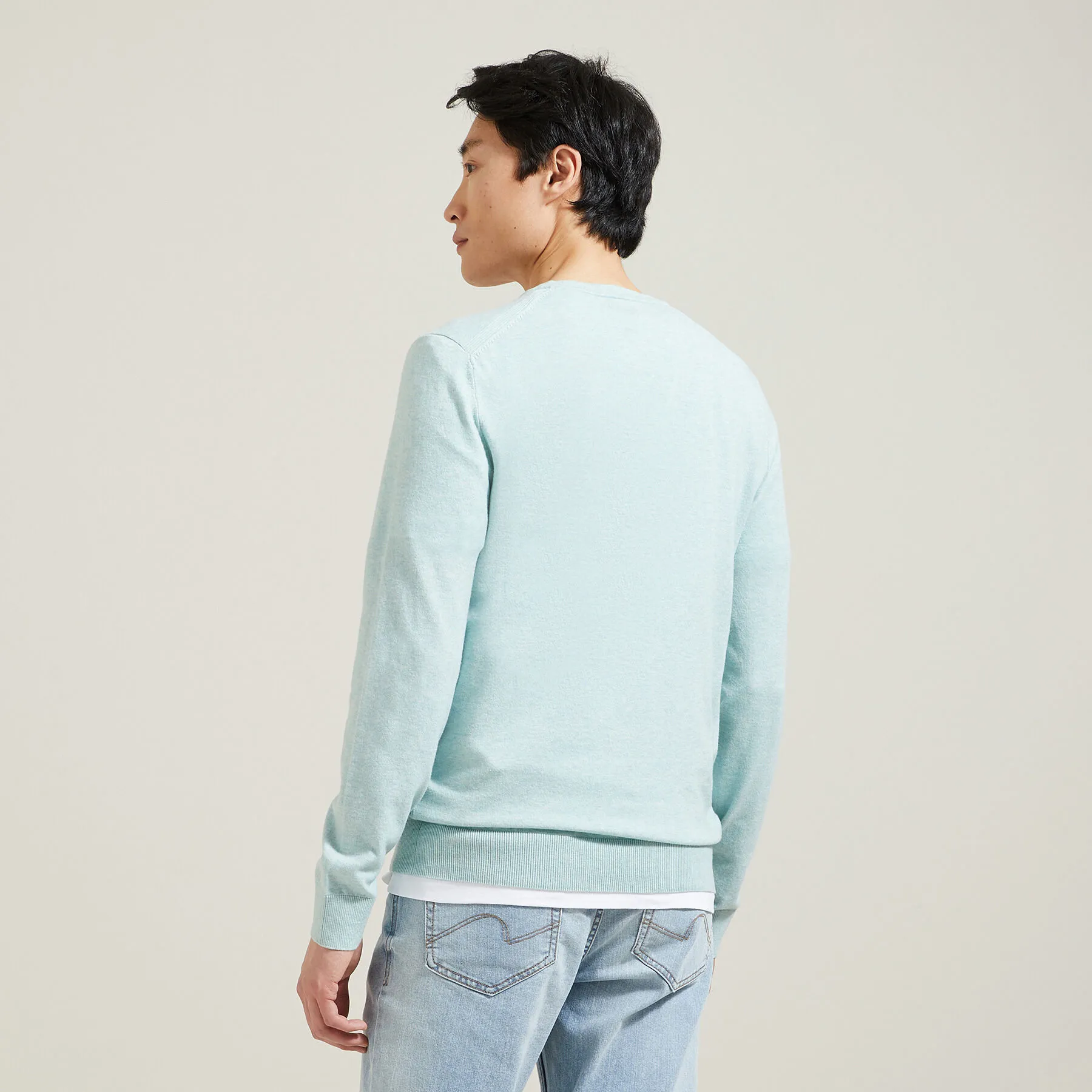 Pull col v essentiel Vert | Jules