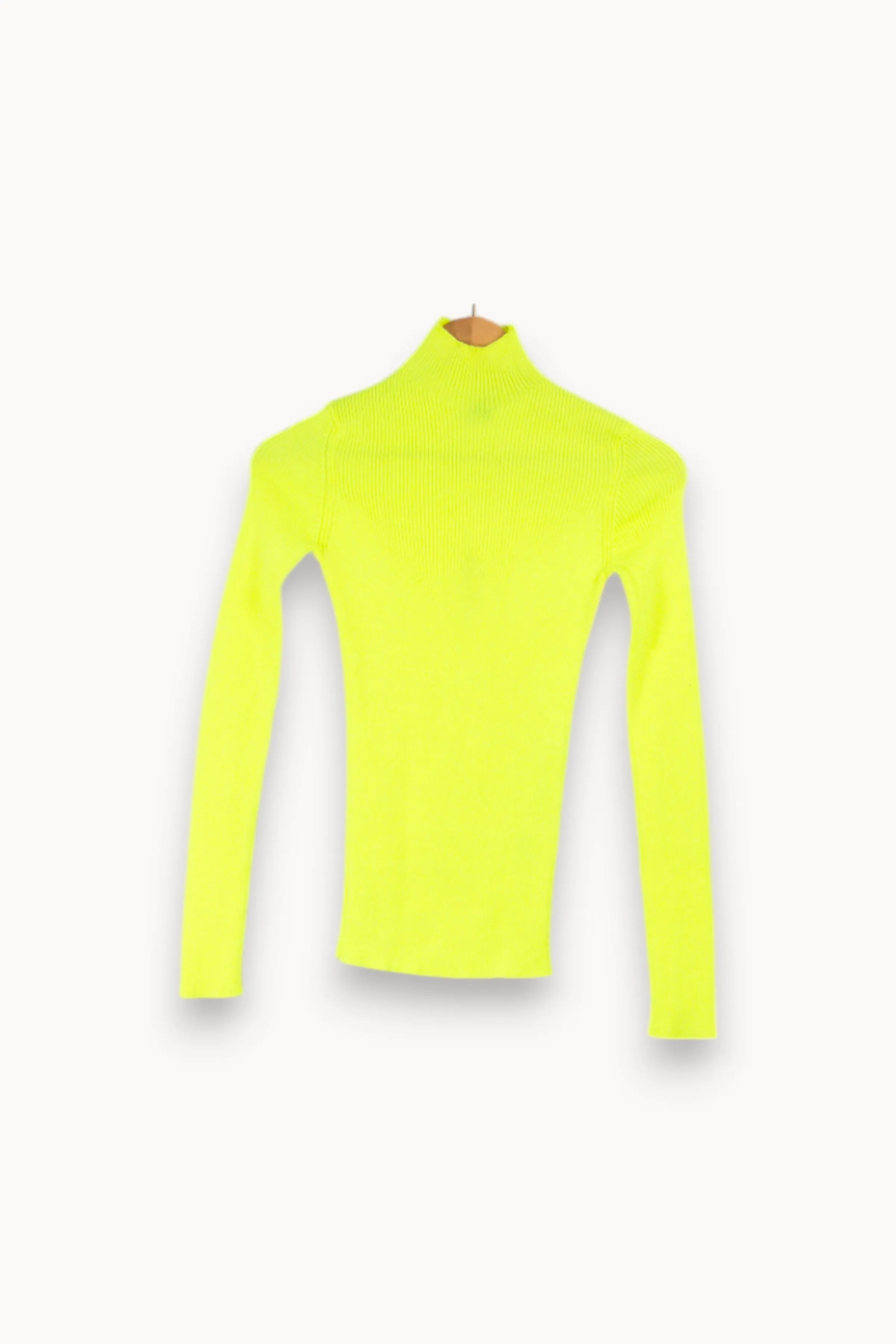 Pull léger jaune fluo - Taille S/36