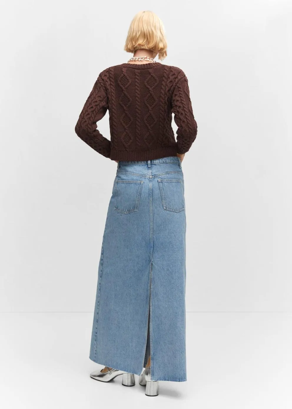 Pulls Et Cardigans | Femme MANGO Cardigan Maille Torsadée Marron