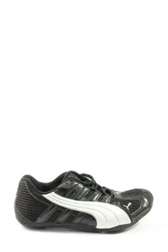 Puma Basket à lacet noir-blanc style décontracté
