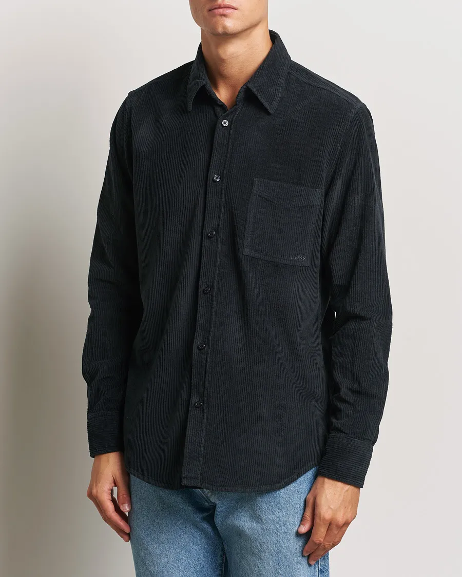 Relegant Corduroy Shirt Dark Blue