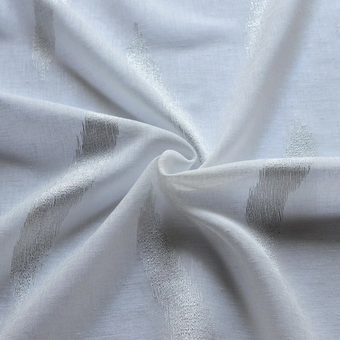 Rideau Etamine Jacquard - Argent | 3 Suisses