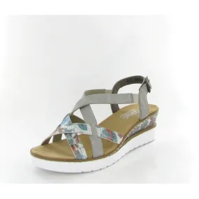 Rieker nu pieds et sandales v3809 90 gris