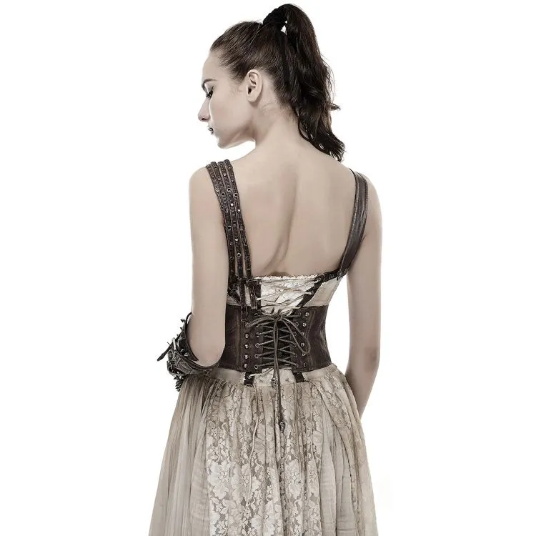 Serre-Taille Steampunk 'Bestia' Marron