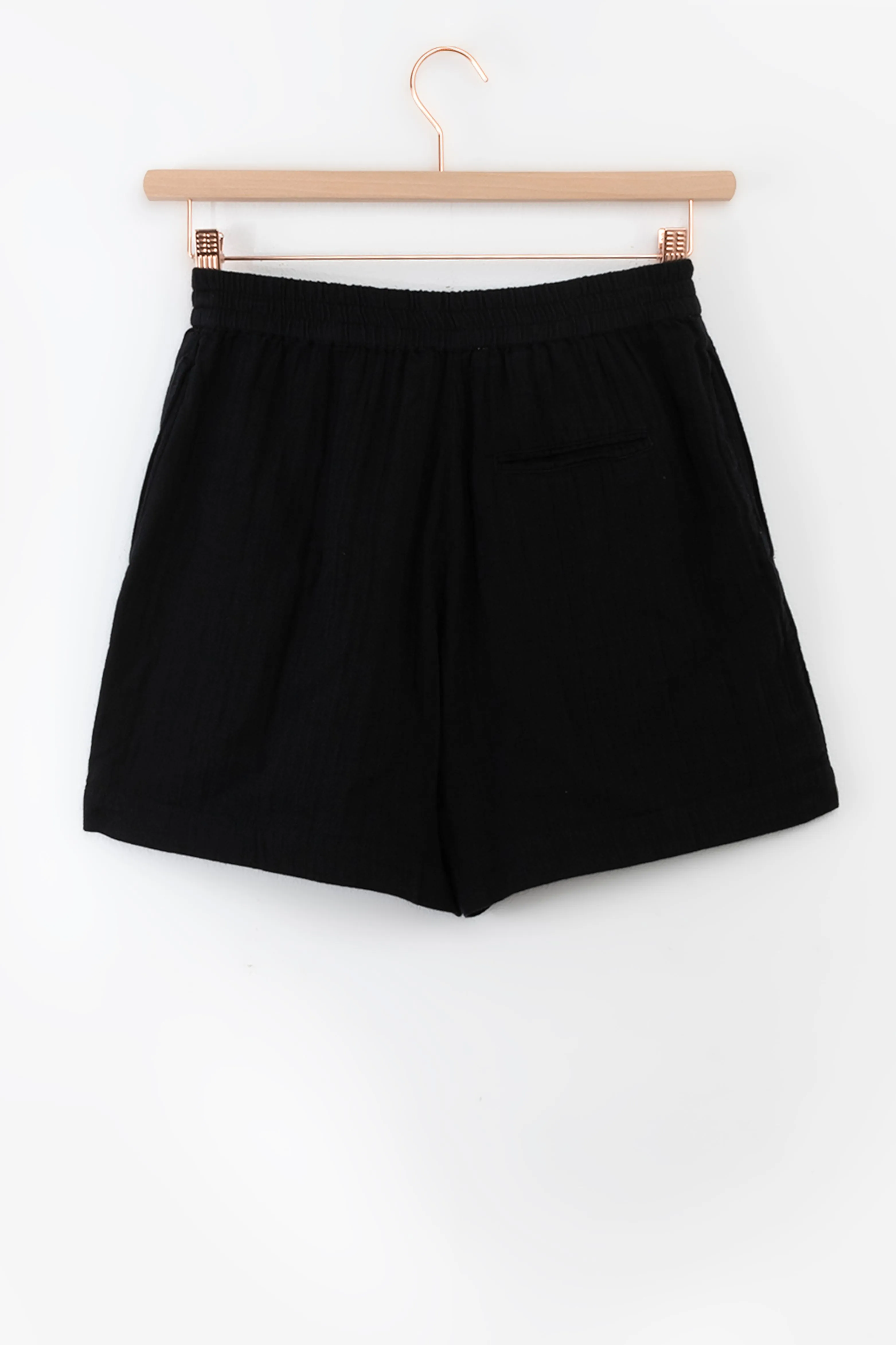 Short en mousseline - noir